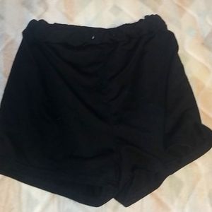 black shorts